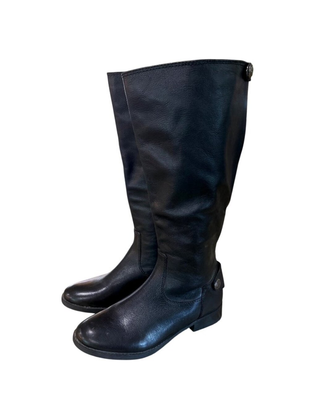 Arturo Chiang Black Leather Knee-High Riding Boots Women 8M/38 Preppy Money City